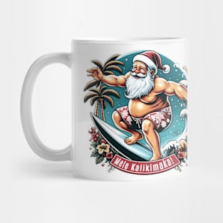 Mele Kalikimaka! - surfing Santa Mug